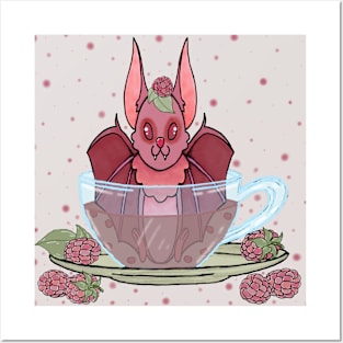 Raspberry Tea Bat Posters and Art